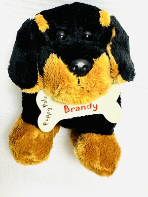 Carte Blanche Black Brown Plush Dog Brandy 6  Bean Bag New