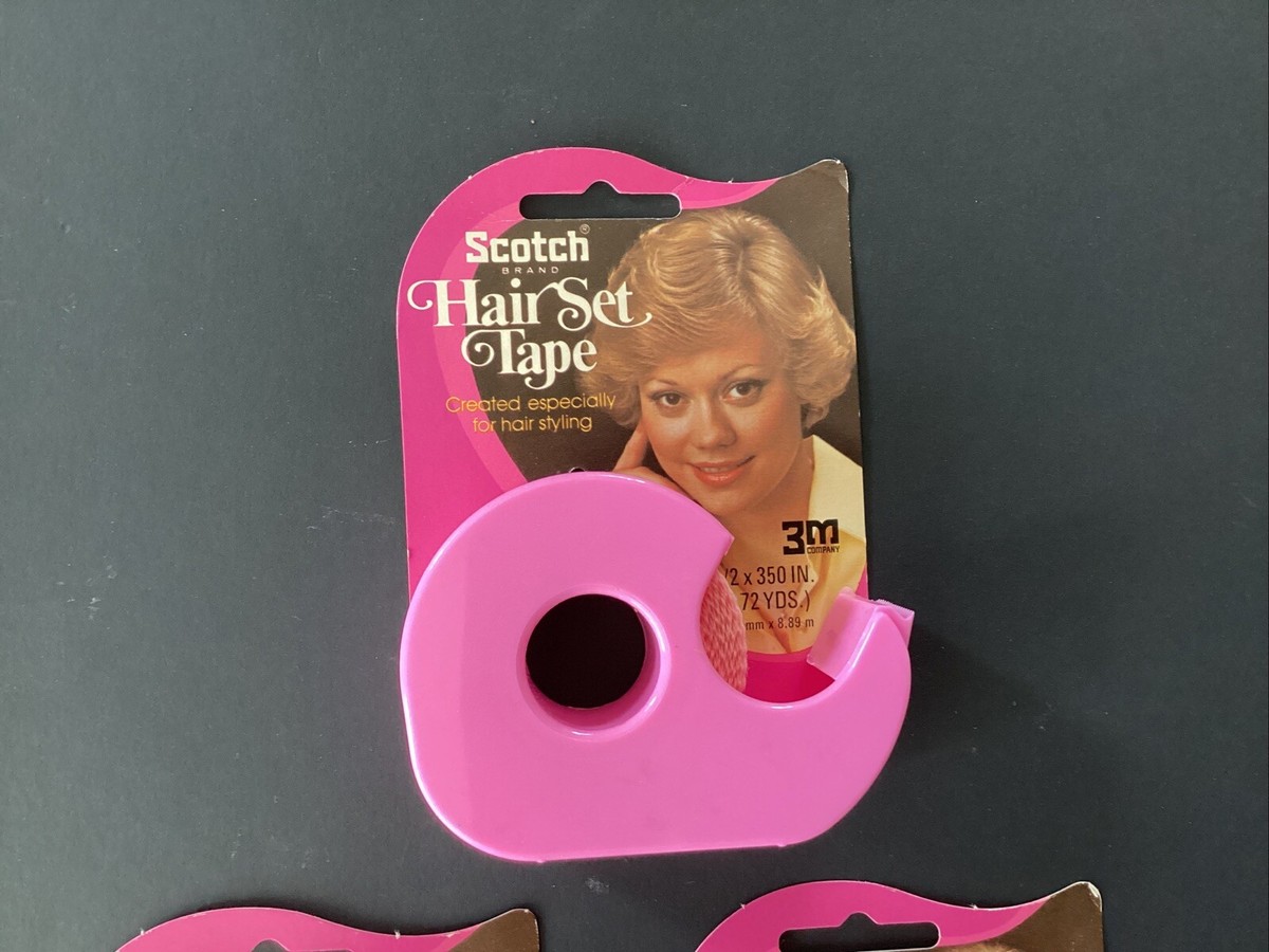 Vintage Scotch Hair Set Tape New In Package  1970s Vintage 1960s 1970s Scotch 3M Pink Hair Set Tape UNUSED - Etsy main image 2
