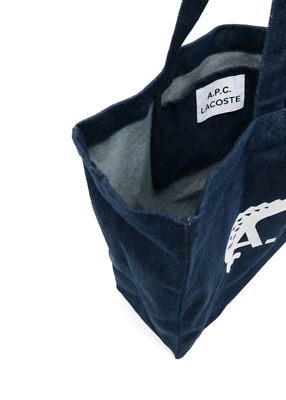 A.P.C X LACOSTE Japanese Denim Large Tote Bag RP807-S4M A.P.C X LACOSTE Japanese Denim Large Tote Bag RP807-S4M