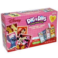 Disney  Dig'Dips Candy Stick & dip  18 Packets - Vanilla Cherry Apple BB 08/2026