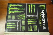 Monster Energy Drink Sticker Sheet Of 12 Stickers New