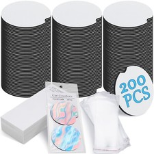 Tioncy 400 Pcs Sublimation Car Coaster Blank Set, 2.76'' DIY Craft Kit with S...