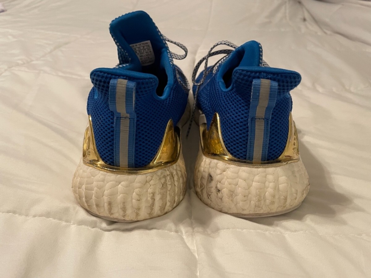 Adidas Alphaboost Running Shoes Mens 10 Lace Up G54130 Gold Metallic Royal Blue adidas AlphaBOOST Review - YouTube main image 3