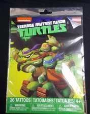 Teenage Mutant Ninja Turtles 26 temporary tattoos pack Made USA
