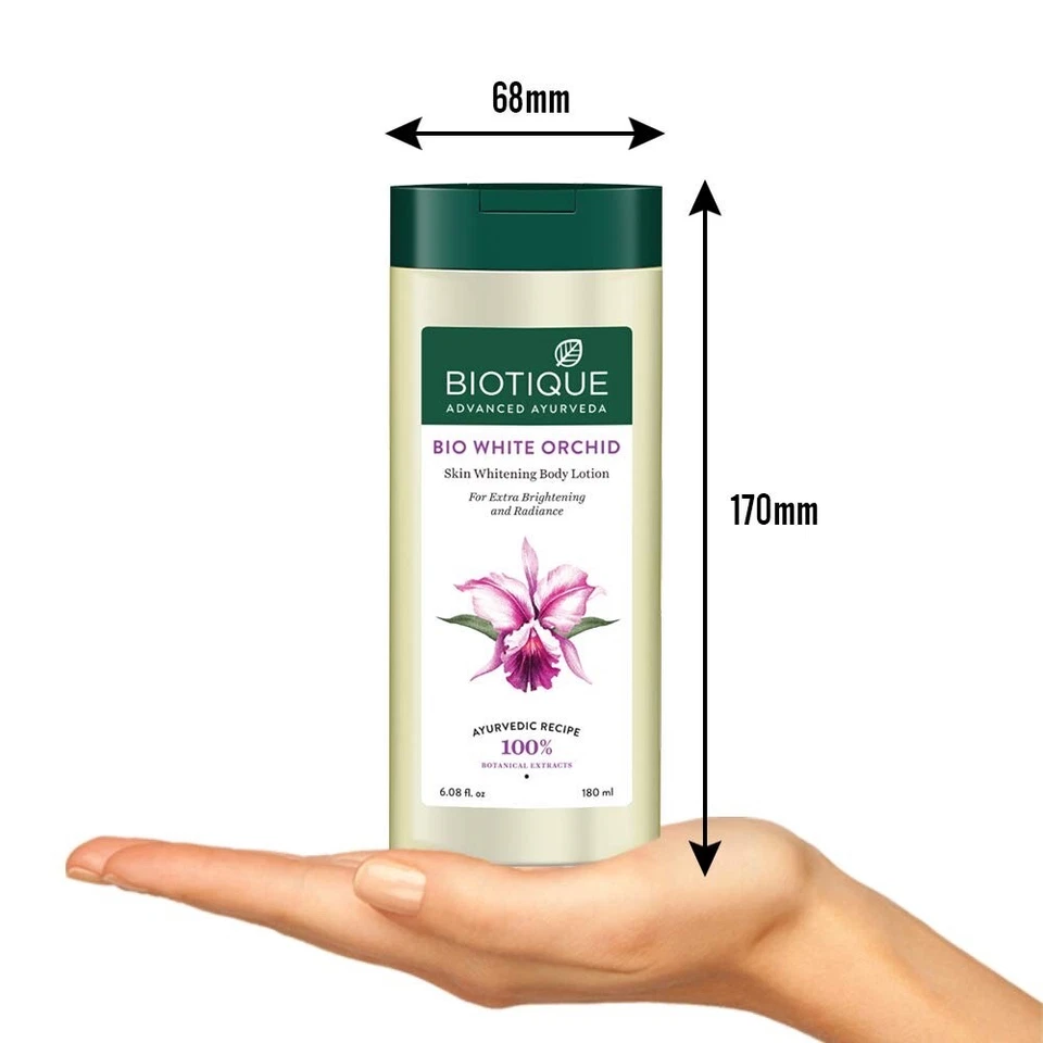 Biotique White Orchid Brightening Body Lotion Extra Brightening & Radiance 180ml - Image 3 of 4
