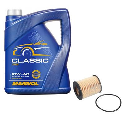 FEBI BILSTEIN Ölfilter 5L MANNOL Classic 10W-40 für Opel Zafira