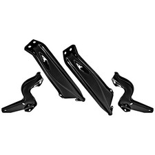 1966 Chevy Impala Front Bumper Arm Brackets Painted Black Metal Dynacorn