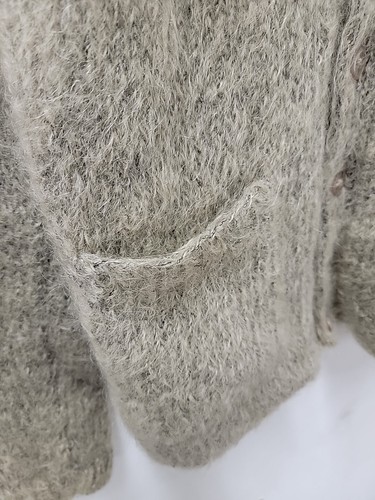 Vintage Mohair Cardigan Kurt Cobain Green Button Closure - Picture 4 of 5