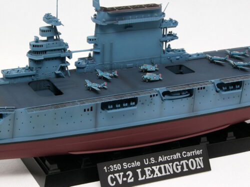 USS CV-2 LEXINGTON CARRIER 05/1942 1/350 envío trompetista modelo kit05608 - Imagen 6 de 12