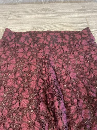 American Eagle Outfitters Burgundy Lace Polyester Pants - Picture 4 of 9