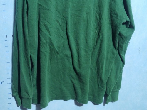 Vintage INDEPENDTLY BASIC Green TURTLENECK Long Sleeve Shirt Cotton Size Large - Picture 8 of 8