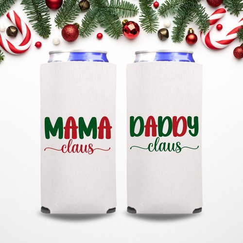 Christmas Skinny Cooler, Mama Claus, Daddy Claus, Christmas Gift, Spiked Seltzer - Foto 2 di 12