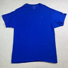 Champion Youth T-Shirt Boys Size Large Blue Short Sleeve Crew Neck Cotton