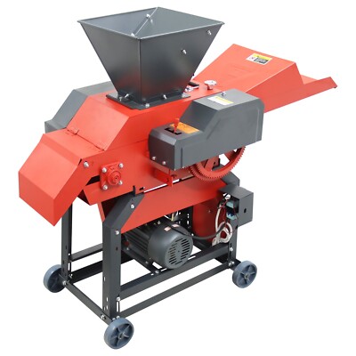 8-Blade Grass Cutting,Silk Kneading Machine Grinder 2.2KW 220V w/ Hopper 800KG/H