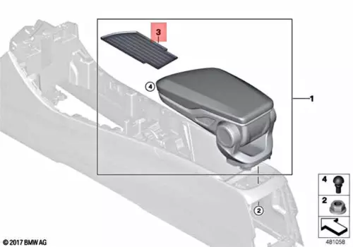 NEU BMW 2 GRAN TOURER F46 MITTELKONSOLE MATTE EINLAGE PAD 51169387378 ORIGINAL - Bild 1 von 1