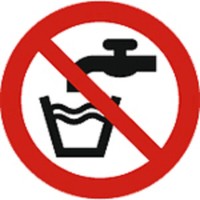 Schild Verbotszeichen Nach Iso 7010 - Kein Trinkwasser - 320485 Rund Gr. Ca. ...