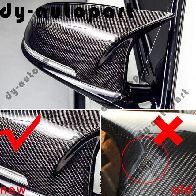 Carbon Fiber Style Side Rear View Mirror Cover Cap Fo BMW F20 F21 F22