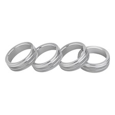Knob Cover Set for VOLVO Models XC60 S60 S80 V40 Stylish Silver Alloy Design