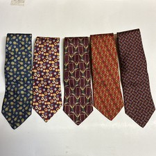 Lot of 5 Brooks Brothers Makers Ties 100 Silk Mens Made In USA AOP Geometric