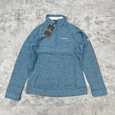 Craghoppers Womens Lilian Fleece Jacket Yale Blue UK 10 1/4 Half Zip Pockets 