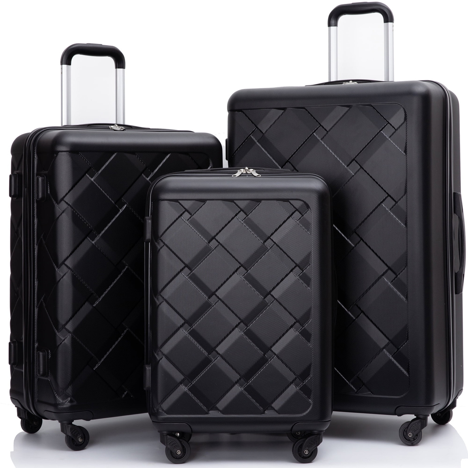 Sets Hardside 3 Piece, Hardshell Suitcase With Lightweight D