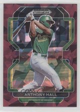 2022 Panini Prizm Draft Picks Burgundy Cracked Ice 8/23 Anthony Hall 1b9b