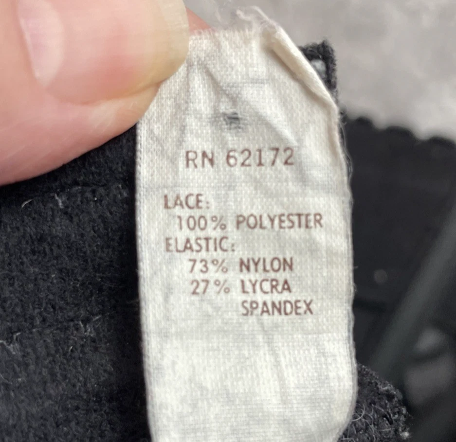 Sexy Corsé Bustier Vintage Valmont Para Mujer 36C Negro Encaje Sin Tirantes Con Aros Foto 4 de 4