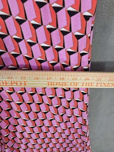 Tuta Diane Von Furstenberg rosa geometrica senza maniche taglia Large L Boho - Foto 7 di 12
