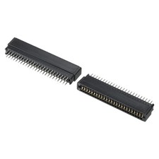 PATIKIL Card Edge Connector Black Socket Straight Connection 50 Pin 2.54mm...