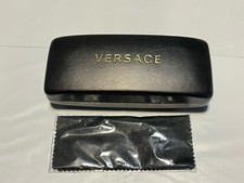 Versace Black Set Hard Cell Eyeglasses Sunglasses Medium Case Cloth Box Optical