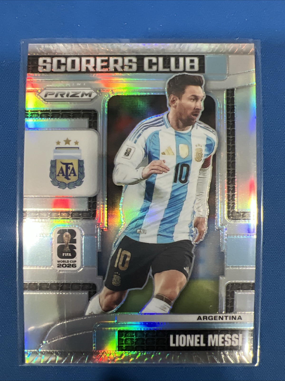 Lionel Messi 2026 Panini Prizm World Cup Scorers Club Silver Prizm Argentina #15 view 1