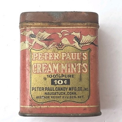 Peter Paul s Cream Mints vintage Tin Naugatuck Conn.