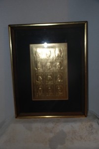 1975 Liberty Mnt 23kt. Gold American Character Collection (Uncut page Stamps)