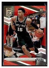 2019-20 Donruss Elite #141 Quinndary Weatherspoon Red San Antonio Spurs