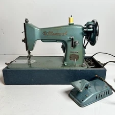 Vintage Monarch Deluxe Syncro-Matic Sewing Machine with Case - Japan – WORKS!