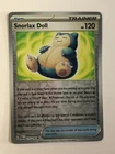 Pokemon TCG Paradox Rift Reverse Holographic Snorlax Doll 175/182 Near Mint