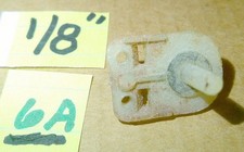 White Pick-up Guide 1/32nd Small 1/8" shaft Slot Car Vintage Original Used 6A