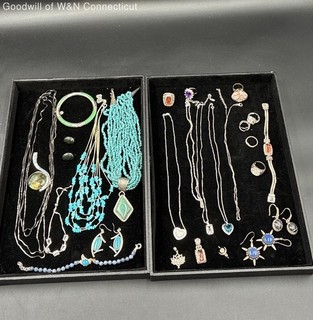 28 Piece 925 Sterling Silver Jewelry Lot 374.12g