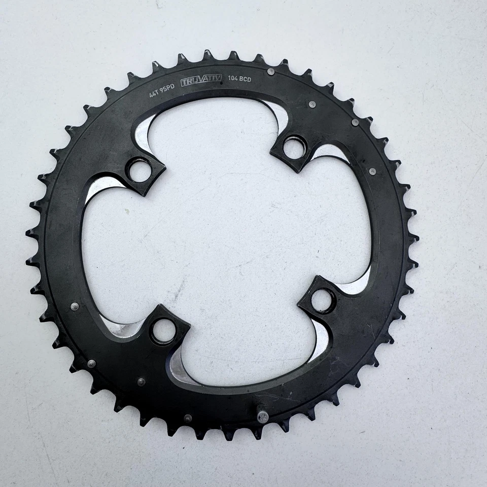 Передняя звездочка Truvativ 44T 9 скоростей 104 BCD 4 болта серая для горного велосипеда A47 - Изображение 2 из 4