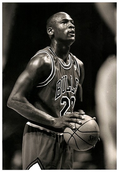 Michael Jordan Chicago Bulls NBA 1992 Type 1 Original Archival 8" x 10" B&W NEW