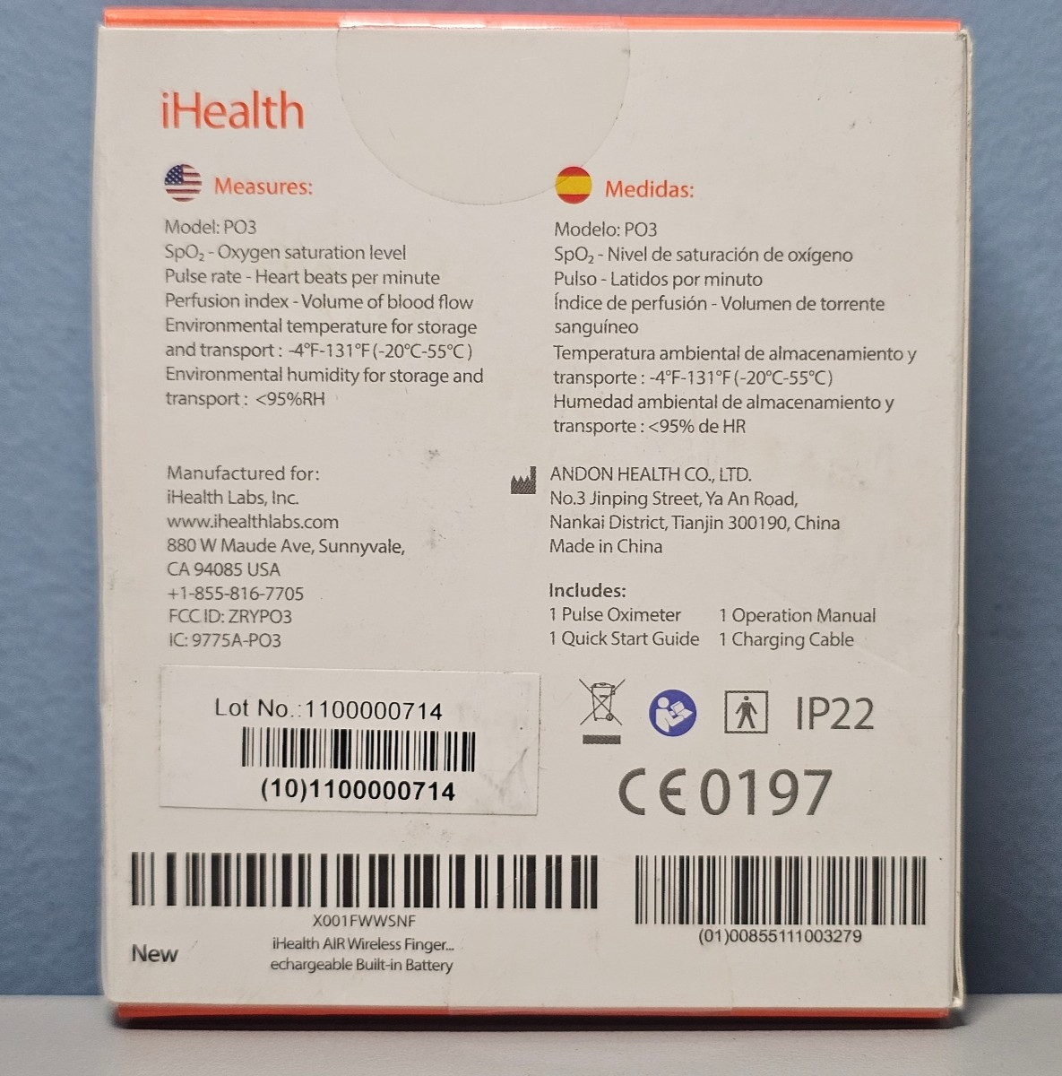 iHealth Wireless Pulse Oximeter New! Sealed!