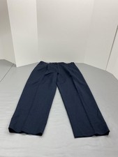 Chaps Ralph Lauren Pants Mens 36x31 Navy Blue Pleated Wool Blend Dress Trousers