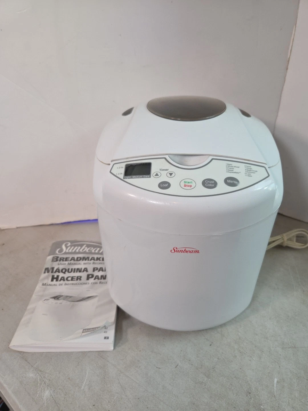 Sunbeam Bread Maker Machine Model 5890- Makes 1-1.5 Lbs Power Tested Works!
Opens in a new window