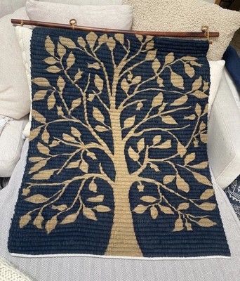 $ 175 VTG AWAOKUNA ARTISANS  SUNLIT BRANCHES HANDMADE WOOL WALL HANGING PERU NEW