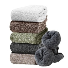 Wool Socks for Women, 5 Pairs Warm Winter Thermal Thick Cozy Hiking Boot Sock...