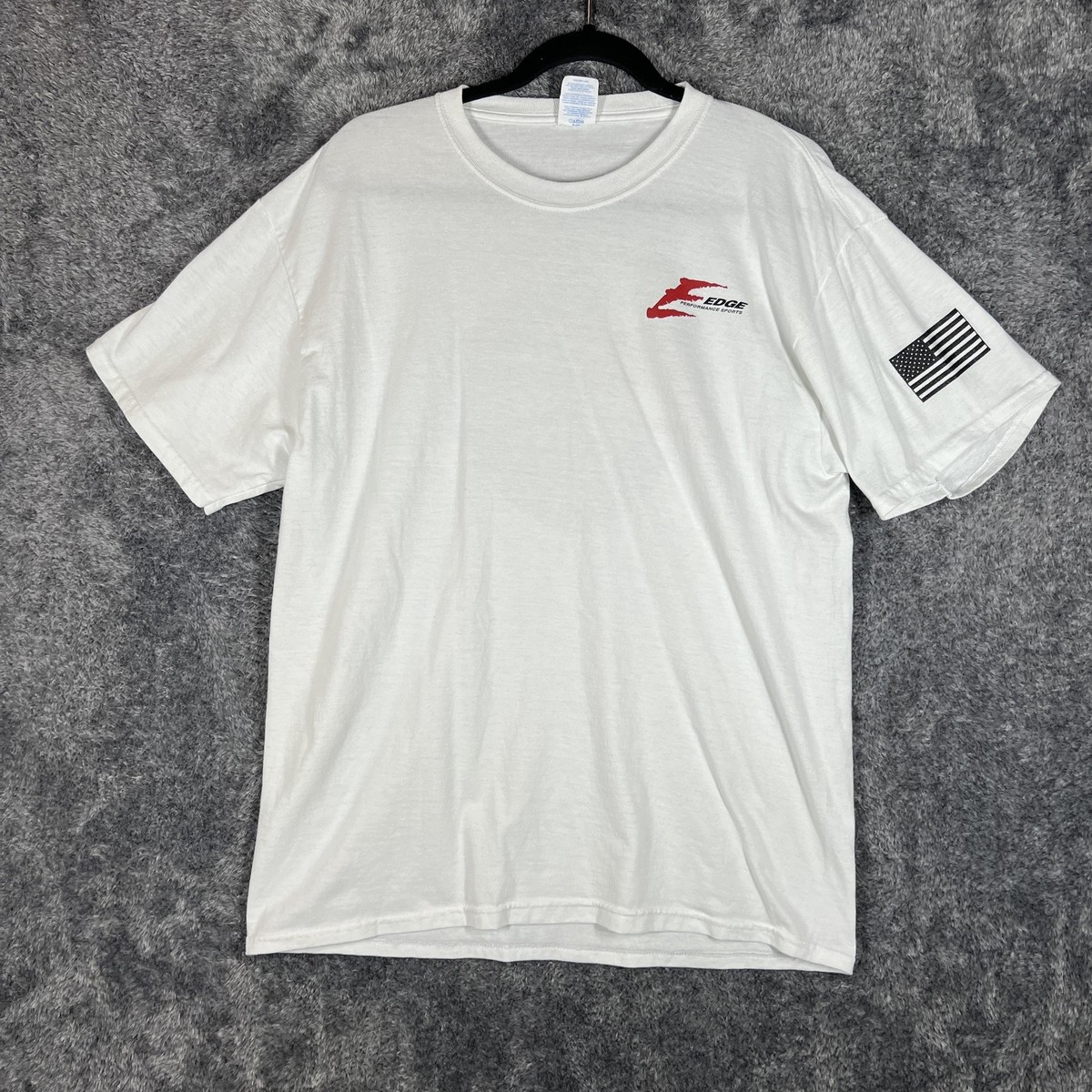 Port & Company Shirt Mens L White Edge Performance Sports Graphic Tee Core
