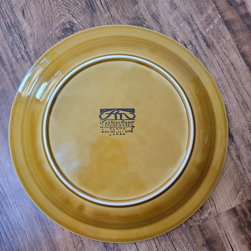 Fashion Manor Japan Stonewear Flora 10,5 Zoll Speiseteller Set / 5 Vintage 70er MCM - Bild 11 von 18