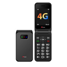 TTfone TT760 Flip 4G Big Button Mobile for Elderly BLACK 14day with O2 PAYG