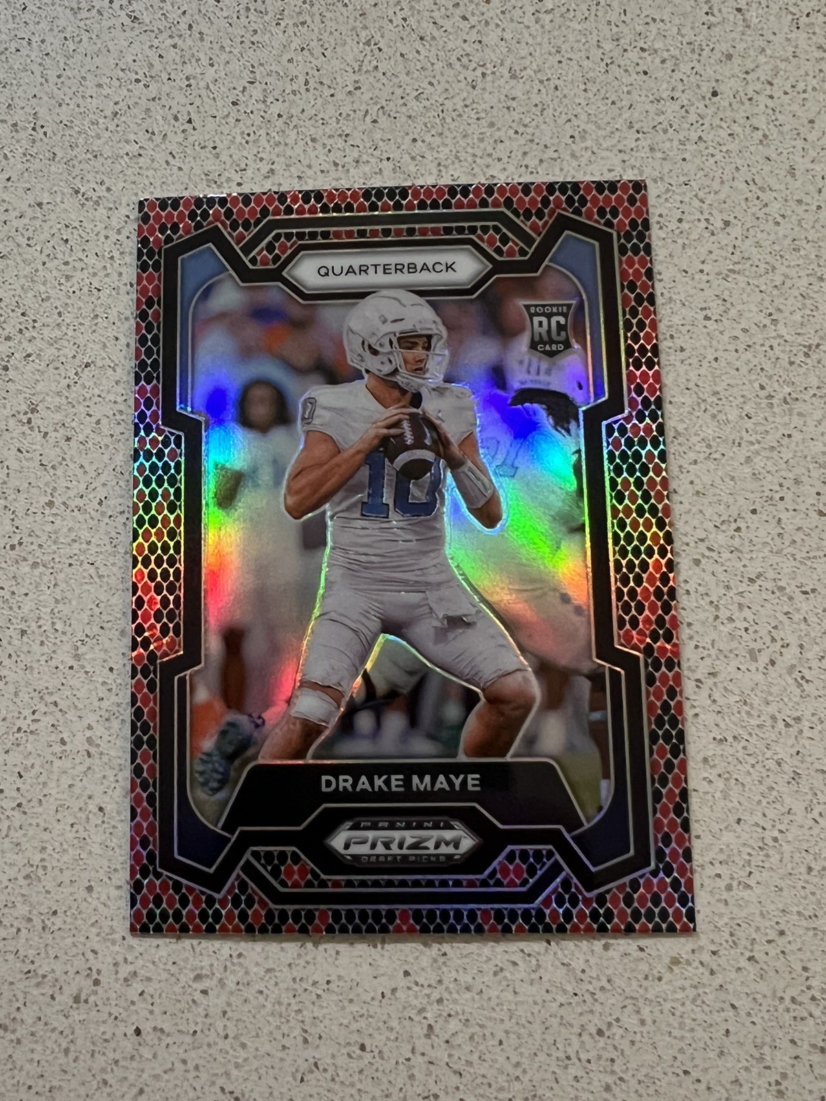 Panini 2024 Prizm Draft Picks Drake Maye #103 Snakeskin Rookie UNC