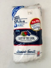 3 Vintage Fruit of The Loom Big Man Briefs Size XXL  2XL (46-48) 100% Cotton NEW